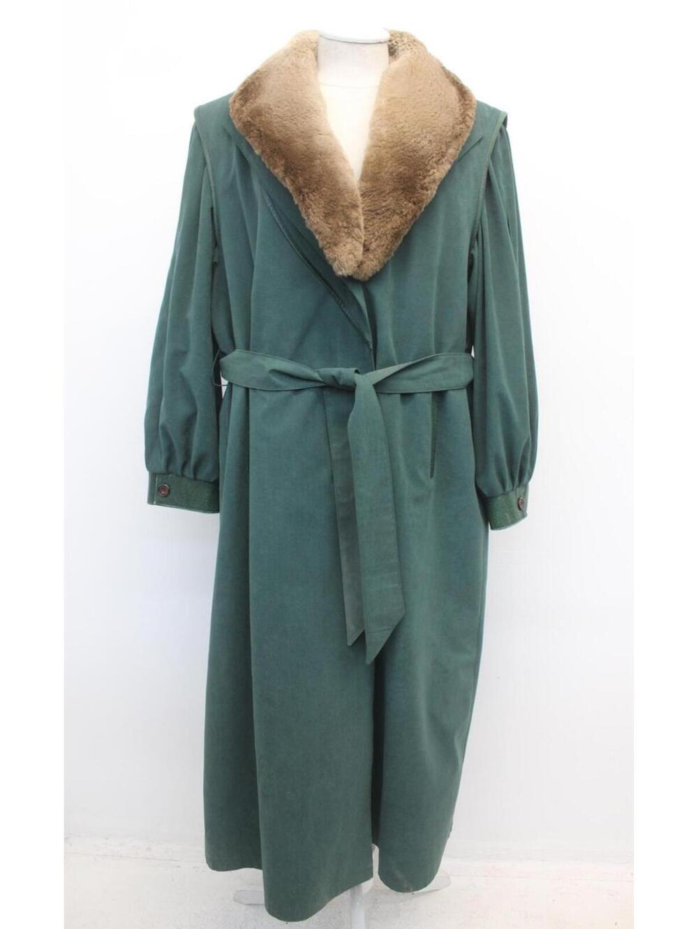 Showroom New Green Raincoat & Sheared Beaver Fur Coat Jacket Women Woman Sz 6-8